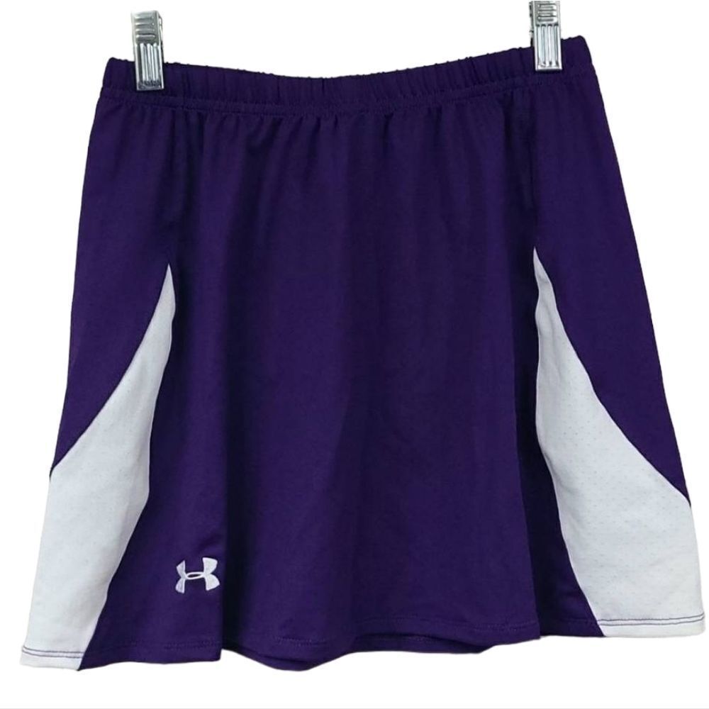 Under Armour Women's Athletic Sports Skirt Purple Nylon Mesh Tennis Golf SMALL